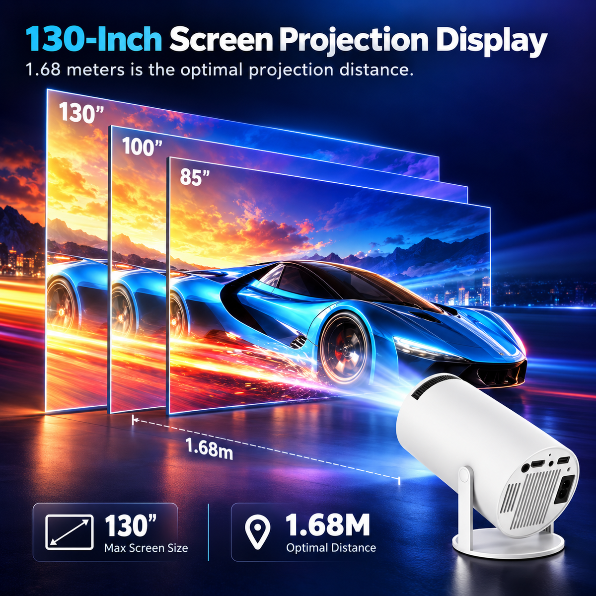 Rivora HY300 mini projector product detail