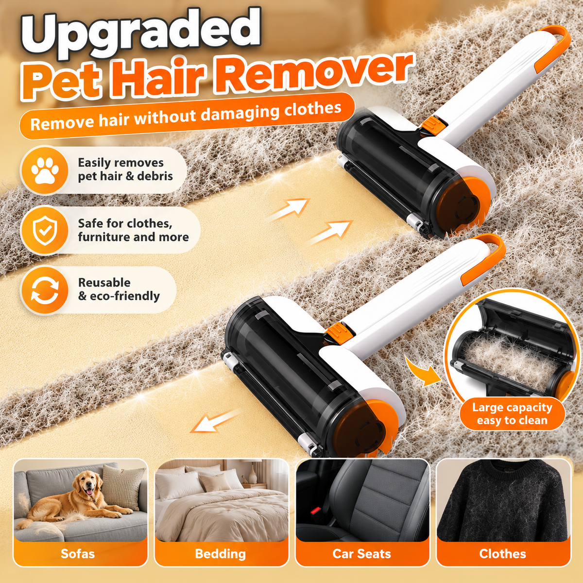 Rivora pet hair remover roller product detail