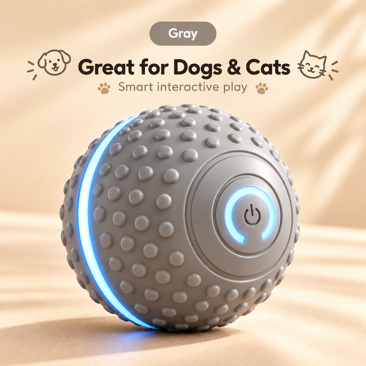 Rivora smart pet ball in gray