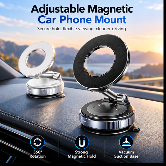 Rivora adjustable magnetic car phone mount