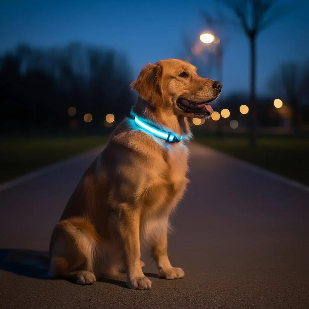 Rechargeable LED Dog Collar – Night Visibility
